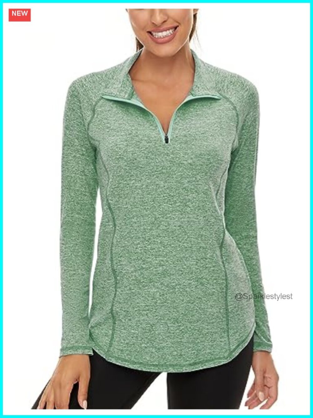 Womens UPF 50+ Long Sleeve Quarter Zip Pullover Athletic Workout Hiking Running